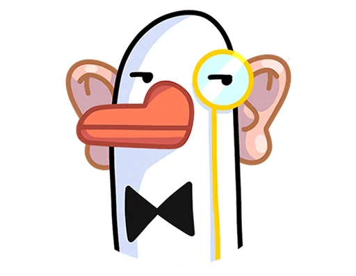 👂 Стикер «Гусь - за мат кусь без надписей!» для Telegram