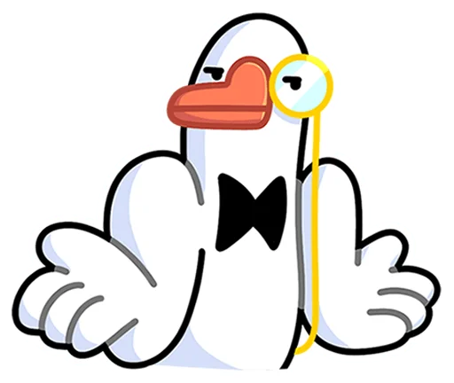 🤷‍♂ Стикер «Гусь - за мат кусь без надписей!» для Telegram