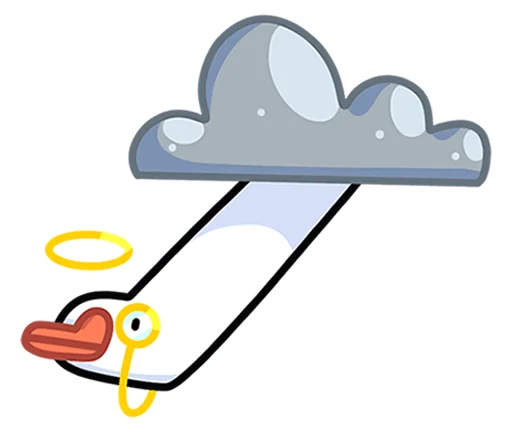 😇 Стикер «Гусь - за мат кусь без надписей!» для Telegram