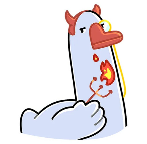 😈 Стикер «Гусь - за мат кусь без надписей!» для Telegram