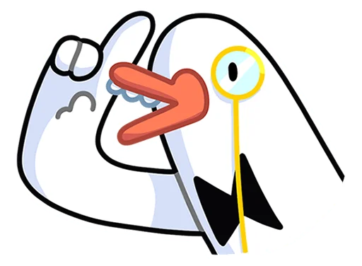 😡 Стикер «Гусь - за мат кусь без надписей!» для Telegram