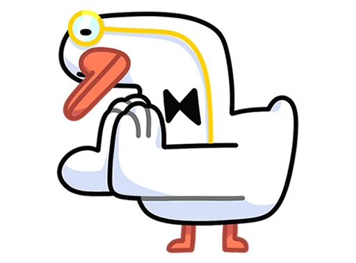 🙏 Стикер «Гусь - за мат кусь без надписей!» для Telegram