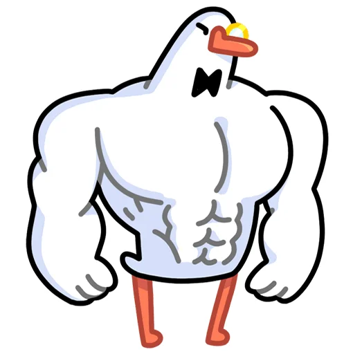 💪 Стикер «Гусь - за мат кусь без надписей!» для Telegram