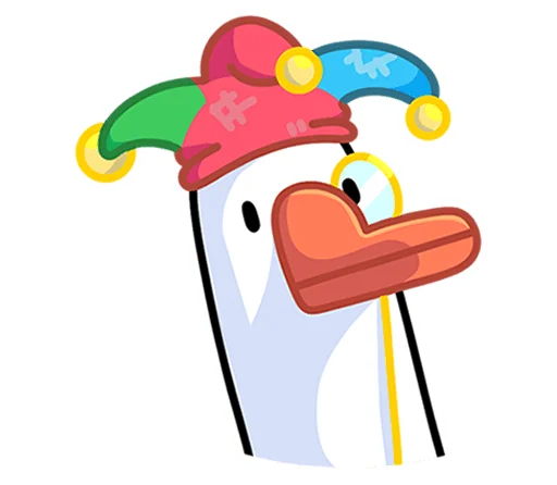 🤡 Стикер «Гусь - за мат кусь без надписей!» для Telegram