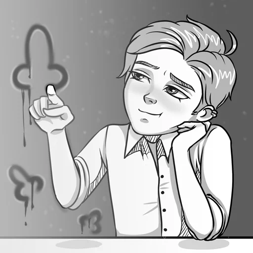 😏 Стикер «Gvai boy» для Telegram