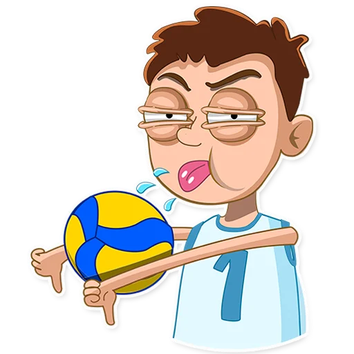 👎 Стикер «George Volleyball» для Telegram