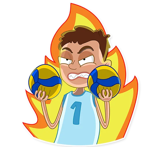😡 Стикер «George Volleyball» для Telegram