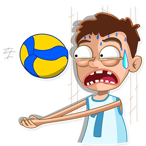 😰 Стикер «George Volleyball» для Telegram