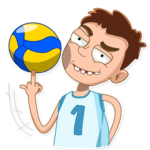 🖕 Стикер «George Volleyball» для Telegram