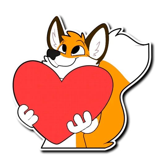 ❤️ Стикер «HaceTheFox» для Telegram