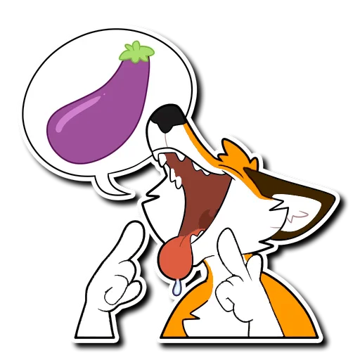 🍆 Стикер «HaceTheFox» для Telegram