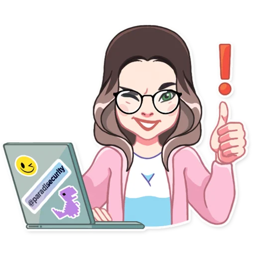 Стикерпак Hackerwoman для Telegram