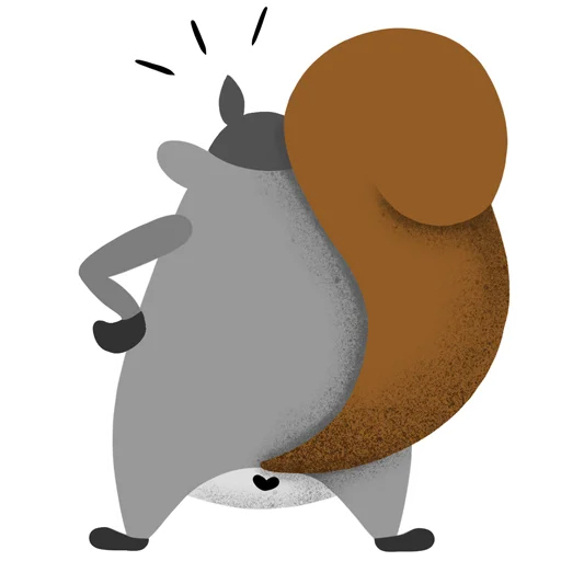 🌰 Стикер «Шерстобелк» для Telegram