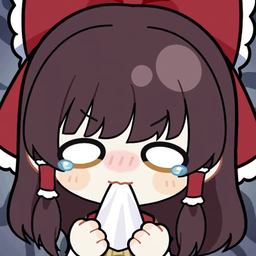 😭 Стикер «Hakurei Reimu» для Telegram