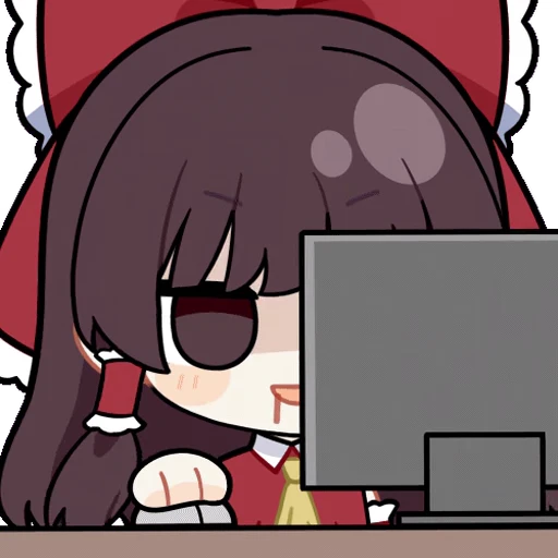 😈 Стикер «Hakurei Reimu» для Telegram