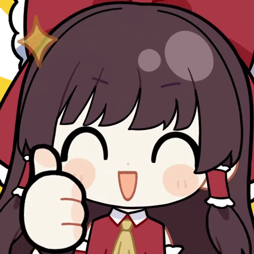 👍 Стикер «Hakurei Reimu» для Telegram