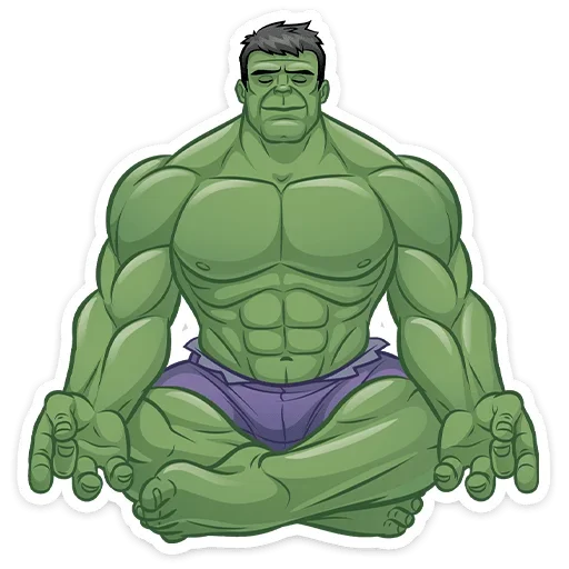 🧘‍♂️ Стикер «Халк» для Telegram
