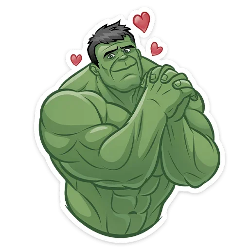 ❤️ Стикер «Халк» для Telegram