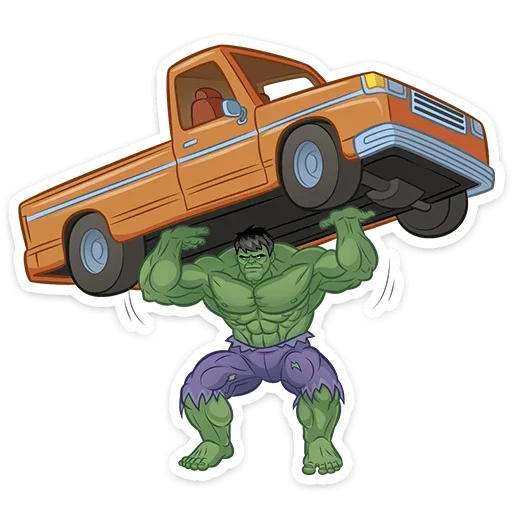 🚘 Стикер «Халк» для Telegram