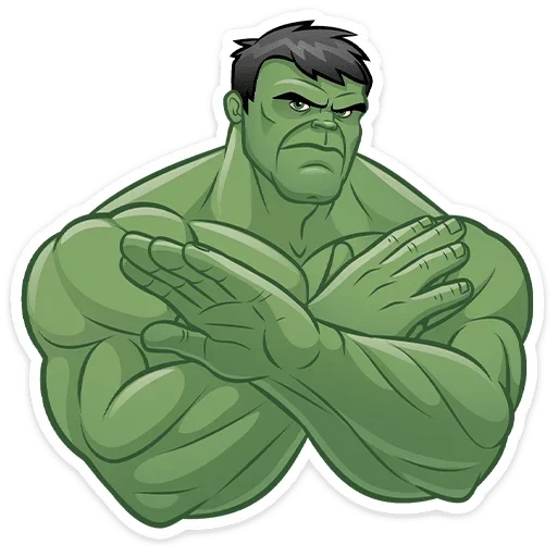 🙅‍♂️ Стикер «Халк» для Telegram