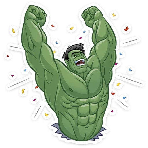 🥳 Стикер «Халк» для Telegram