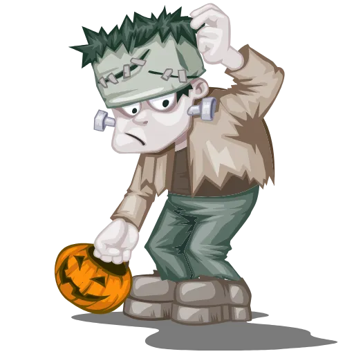 Стикер 8 Halloween emoji