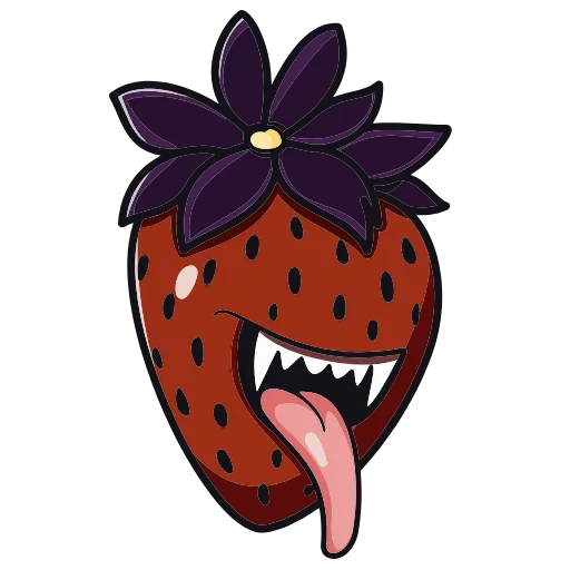 🍓 Эмодзи «Бордовые» для Telegram