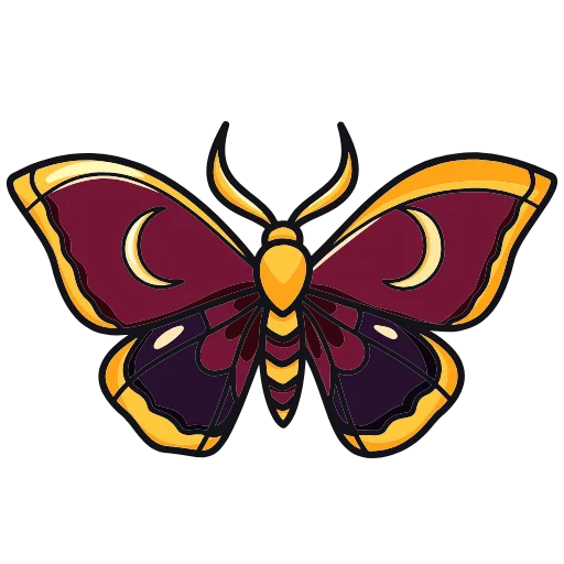 🦋 Эмодзи «Бордовые» для Telegram