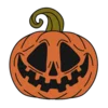 🎃 Эмодзи «Halloween font - фиолетовые буквы и иконки в стиле хэллоуин» для Telegram