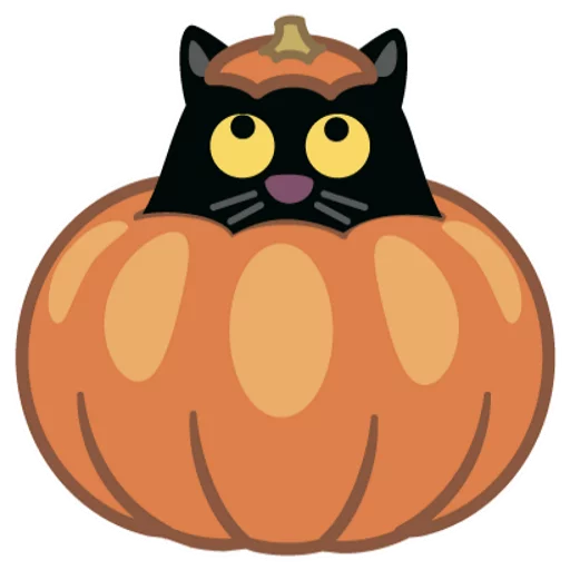 Стикерпак Halloween cat для Telegram