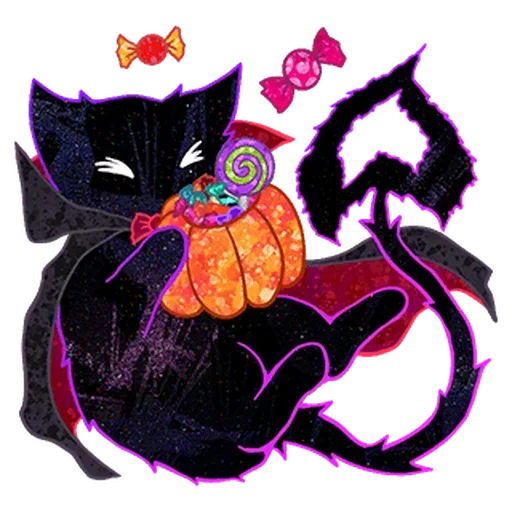 🧛‍♀️ Стикер «Halloween Space Cat» для Telegram