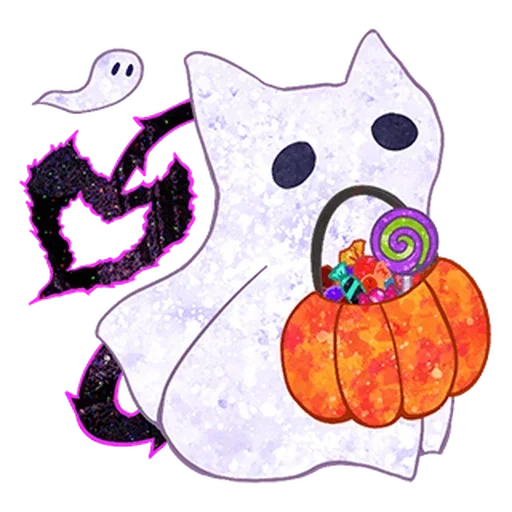 👻 Стикер «Halloween Space Cat» для Telegram