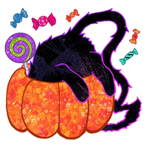 🎃 Стикер «Halloween Space Cat» для Telegram