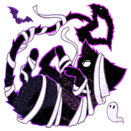 🎗️ Стикер «Halloween Space Cat» для Telegram