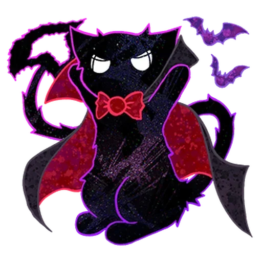 🧛‍♀️ Стикер «Halloween Space Cat» для Telegram