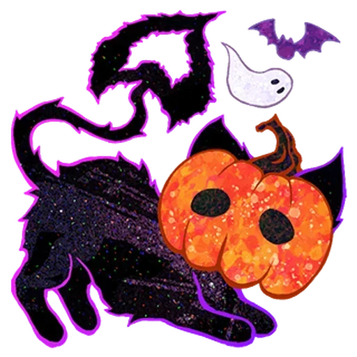 🎃 Стикер «Halloween Space Cat» для Telegram