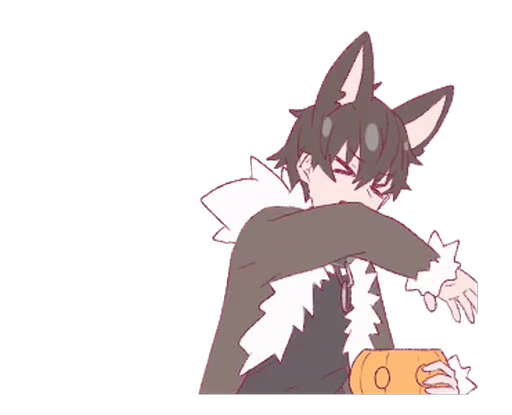 🍬 Стикер «Aiko and Kouki Halloween» для Telegram