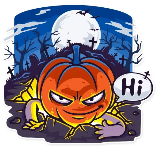 😌 Стикер «Halloween Ghost» для Telegram