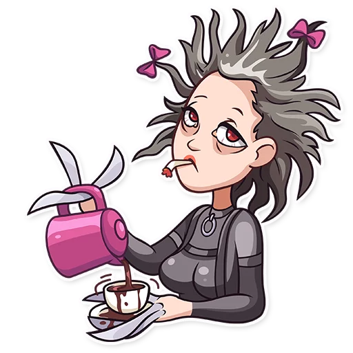 ☕ Стикер «Halloween Girl» для Telegram