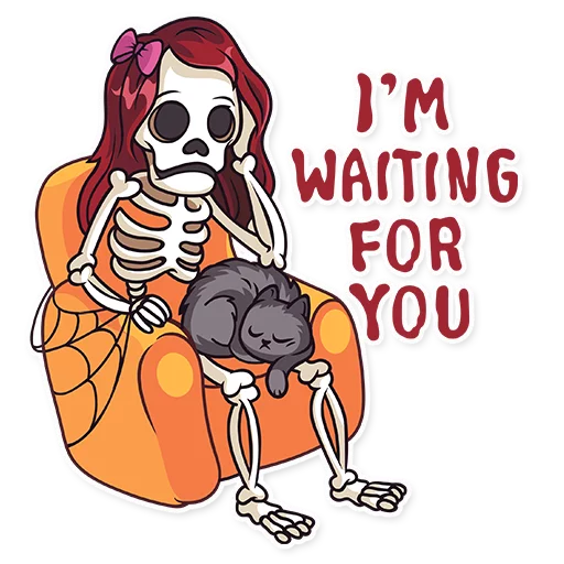 ⌛ Стикер «Halloween Girl» для Telegram