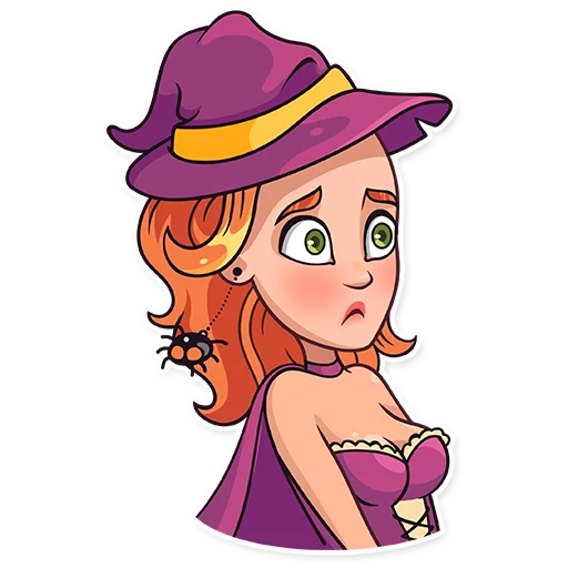 😳 Стикер «Halloween Girl» для Telegram