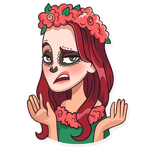 😐 Стикер «Halloween Girl» для Telegram
