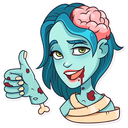 👍 Стикер «Halloween Girl» для Telegram