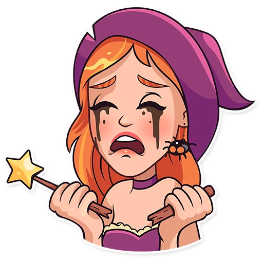 😭 Стикер «Halloween Girl» для Telegram