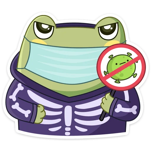 😷 Стикер «Хеллоуин с Хоппером» для Telegram