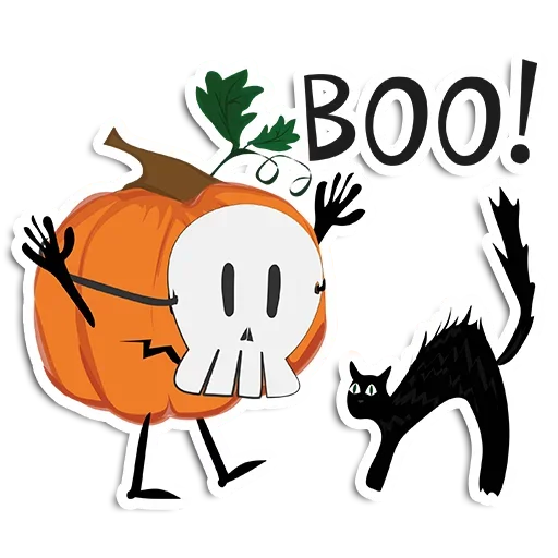 🤨 Стикер «Halloween pumpkins» для Telegram