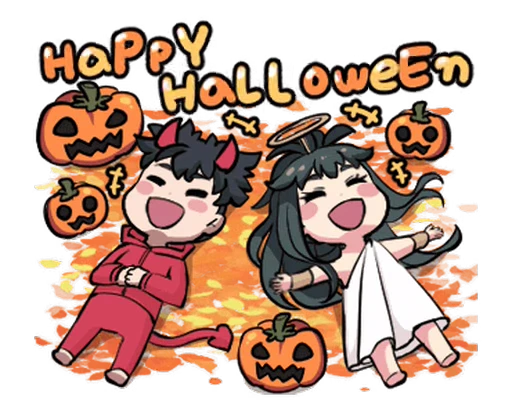 Стикерпак Halloween with You для Telegram