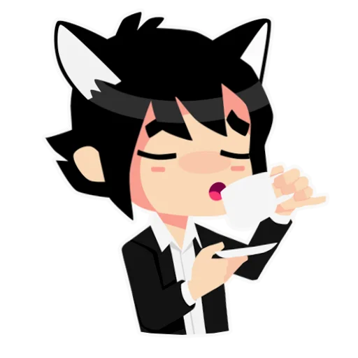 ☕️ Стикер «hallucat» для Telegram