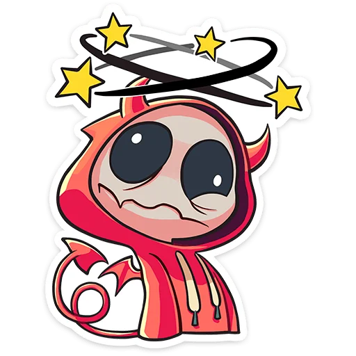 😍 Стикер «Нимб и Рожки» для Telegram