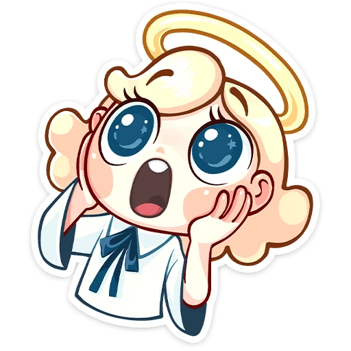 😊 Стикер «Нимб и Рожки» для Telegram